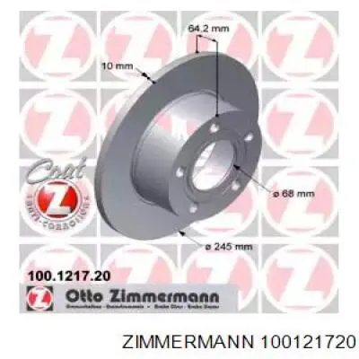 Гальмівні диски 100121720 Zimmermann
