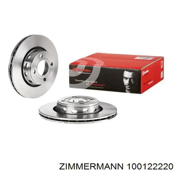 Диск переднього гальма Zimmermann 100122220 ціна, від 41.08 USD