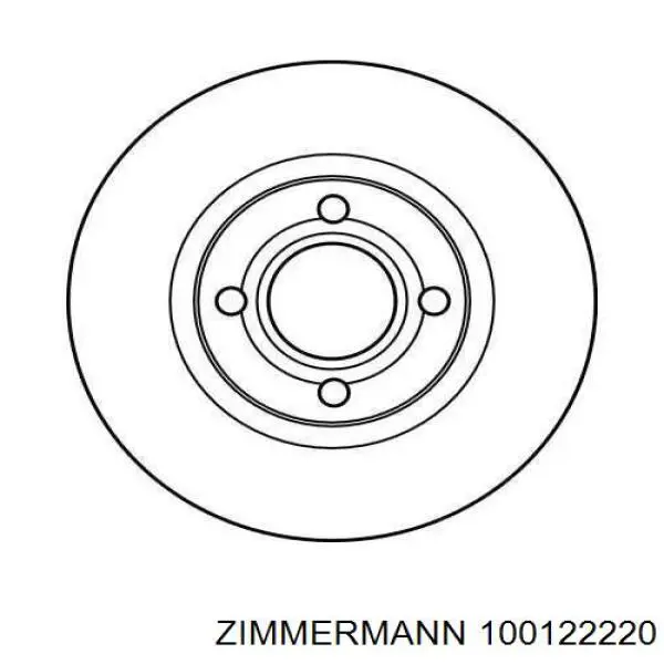 Купити 100122220 Zimmermann Ротор гальмівний