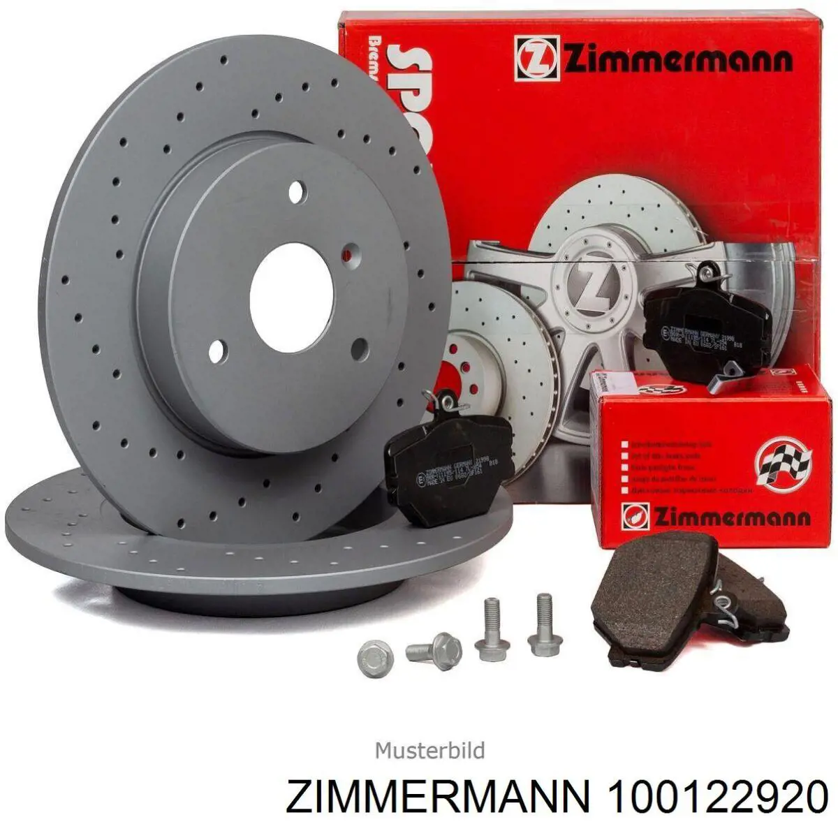 100122920 Zimmermann диск гальмівний задній