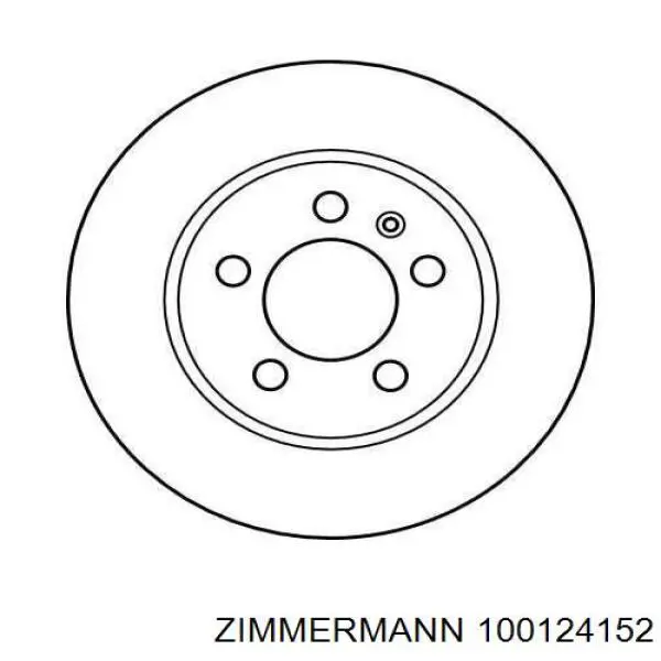 Купити 100124152 Zimmermann Диск заднього гальма