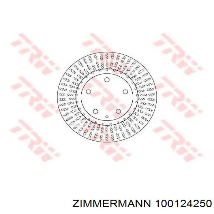 Диск переднього гальма Zimmermann 100124250 ціна, від 38.66 USD