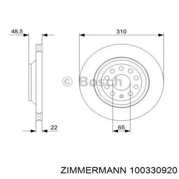 100330920 Zimmermann Дискові гальма