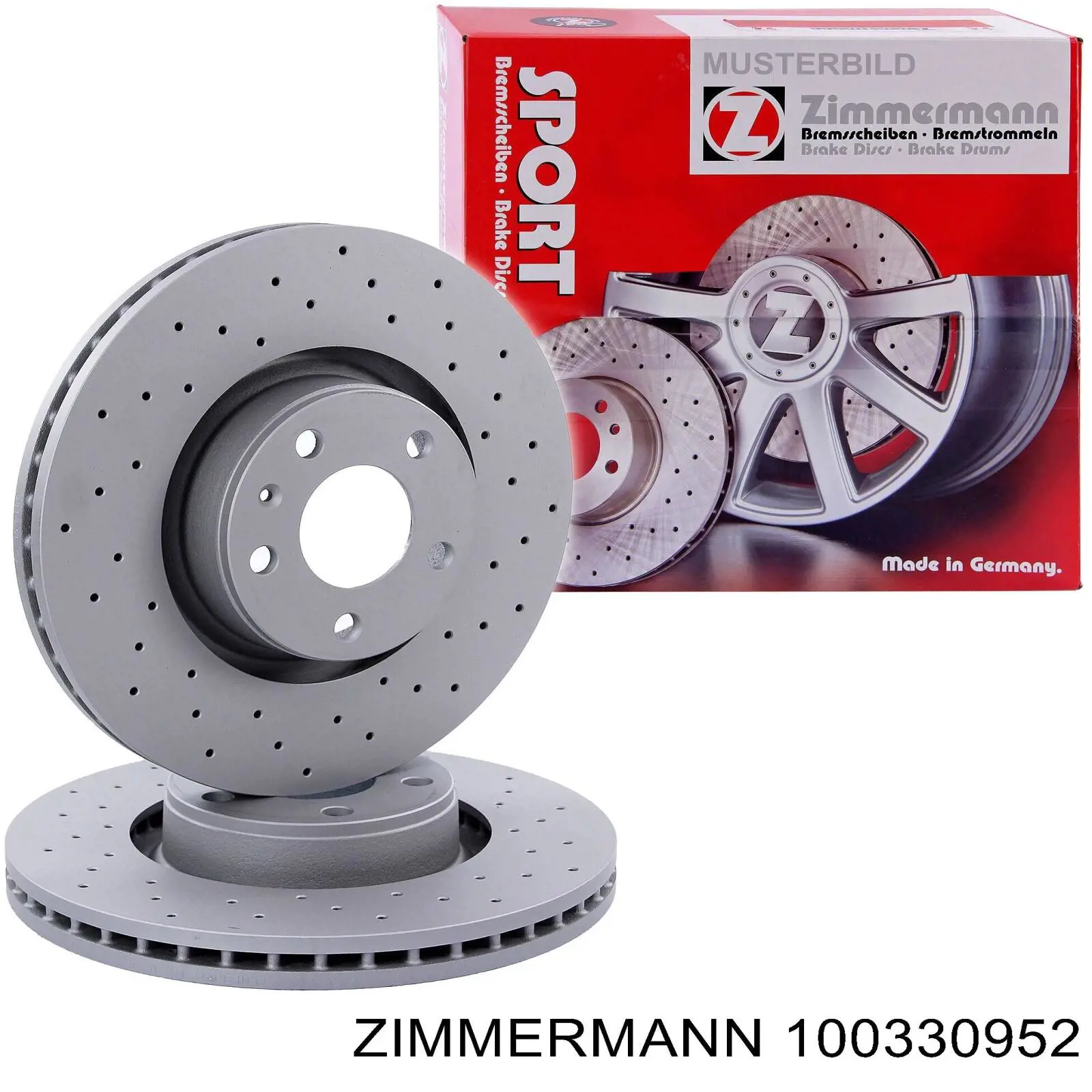 Диск гальмівний задній Zimmermann 100330952