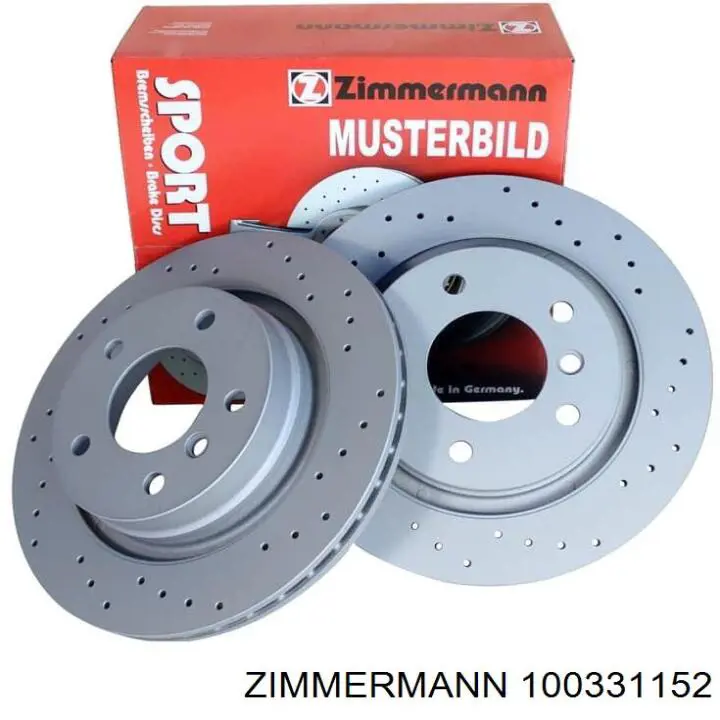 100331152 Zimmermann диск гальмівний задній