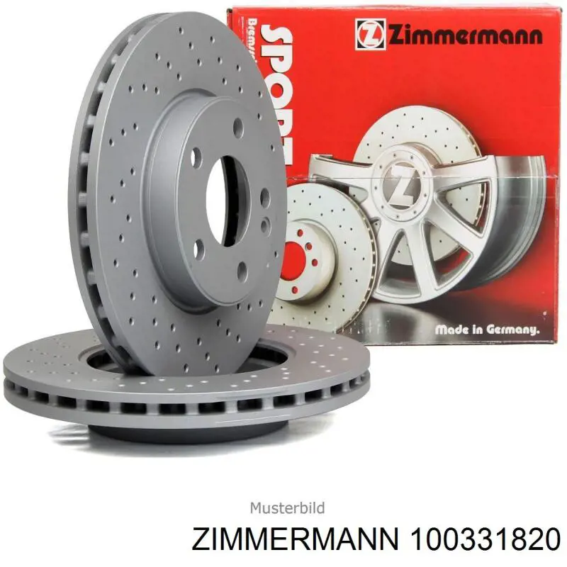 100331820 Zimmermann диск гальмівний передній