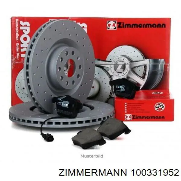 Диск переднього гальма Zimmermann 100331952 ціна, від 108.12 USD