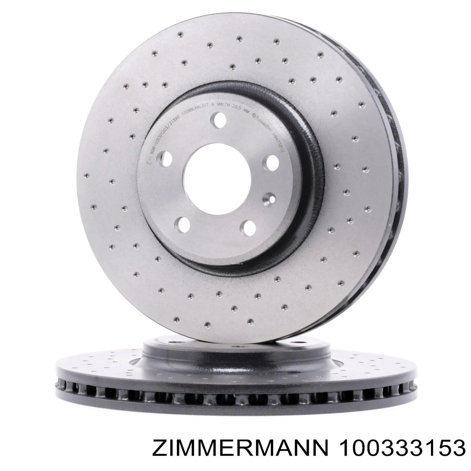 Гальмівні диски передні 100333153 Zimmermann