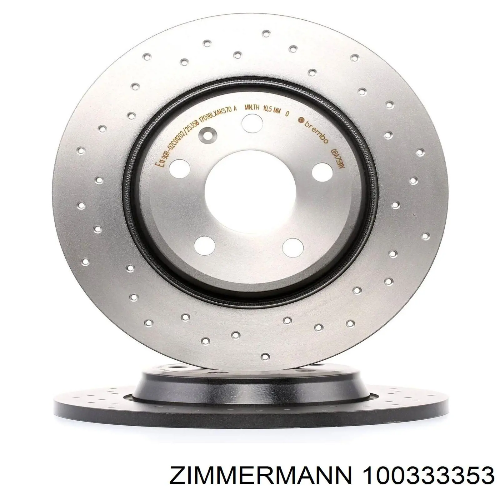 Диск гальмівний задній Zimmermann 100333353