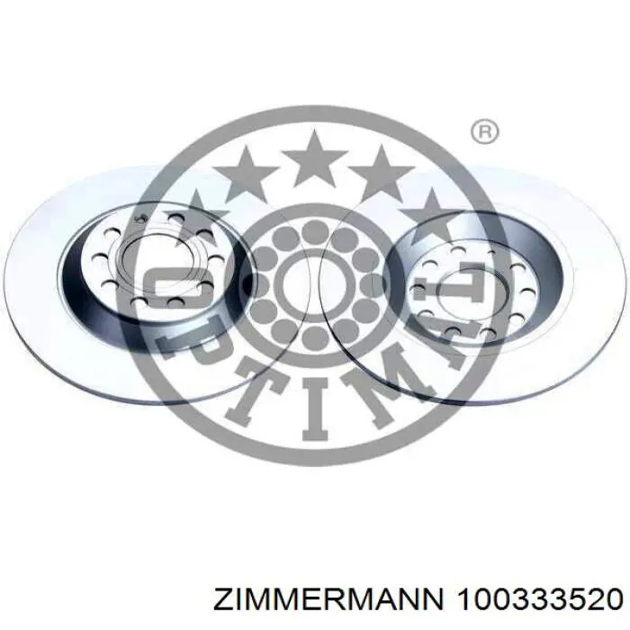 Диск гальмівний задній Zimmermann 100333520