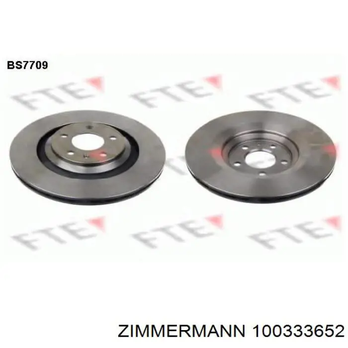 Купити 100333652 Zimmermann Диск заднього гальма
