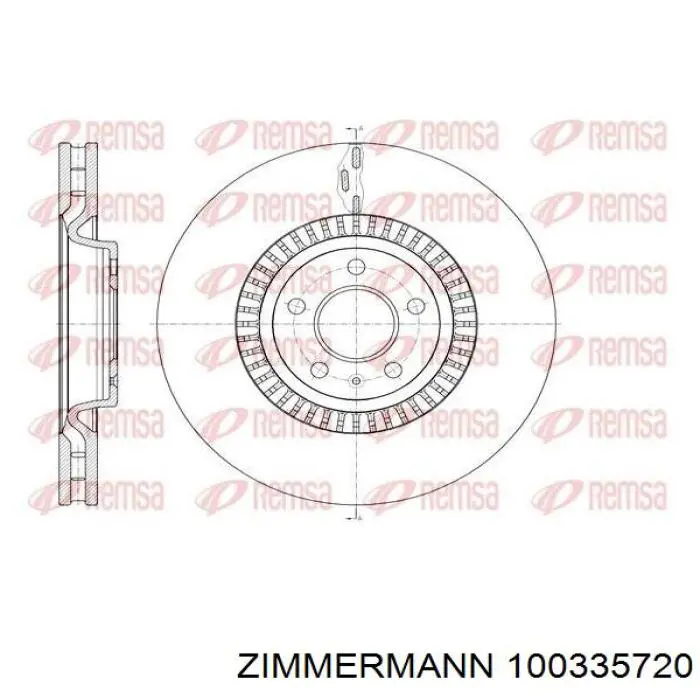 Купити 100335720 Zimmermann Ротор гальмівний