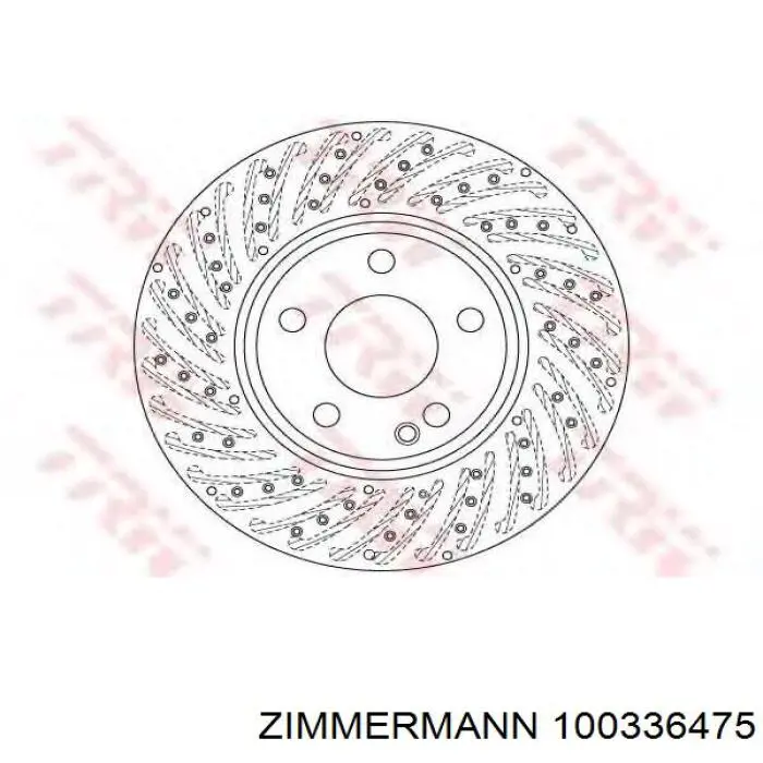 Гальмівні диски передні 100336475 Zimmermann