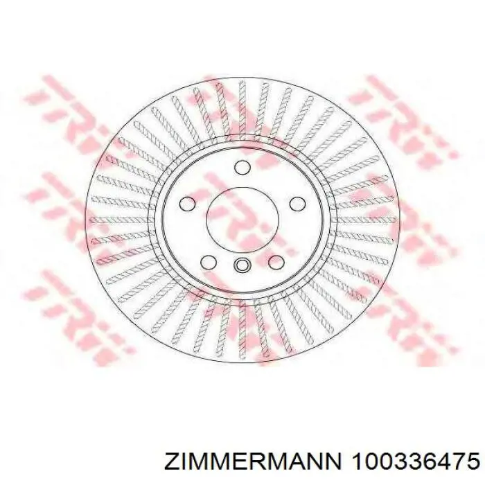 Диск гальмівний передній Zimmermann 100336475