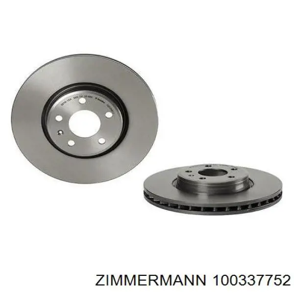 Диск переднього гальма Zimmermann 100337752 ціна, від 108.14 USD