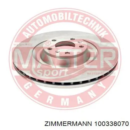 Диск переднього гальма Zimmermann 100338070 ціна, від 395.70 USD