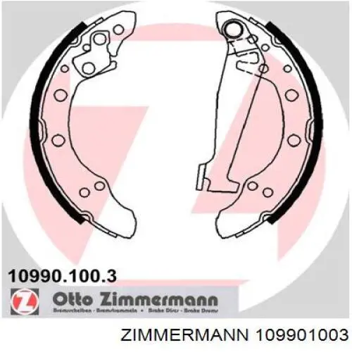 109901003 Zimmermann колодки гальмові задні, барабанні