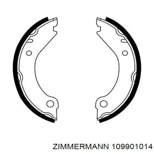 Колодки ручника/стоянкового гальма 109901014 Zimmermann