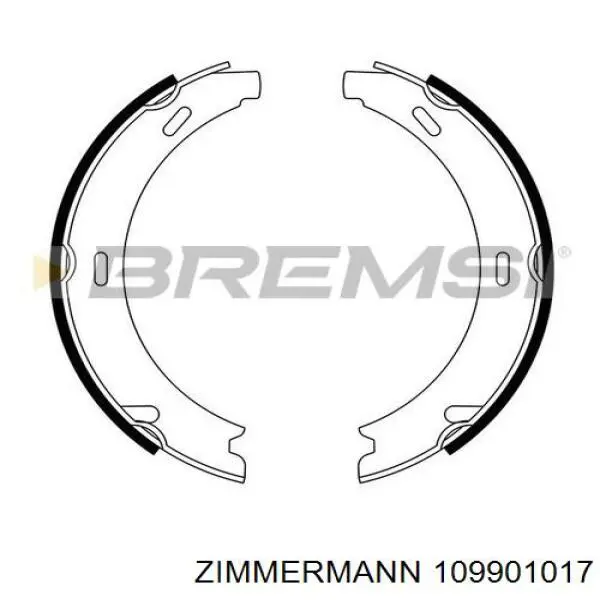 Колодки стоянкового гальма Zimmermann 109901017