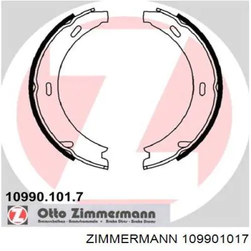 109901017 Zimmermann колодки ручника/стоянкового гальма