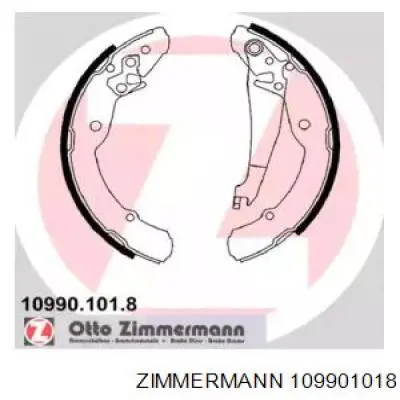 Колодки гальмові задні, барабанні 109901018 Zimmermann