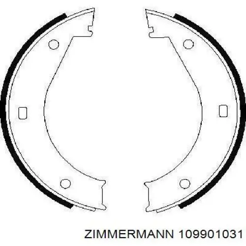 Колодки ручника / стоянкового гальма Zimmermann 109901031 ціна, від 18.25 USD