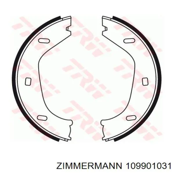 109901031 Zimmermann колодки ручника/стоянкового гальма