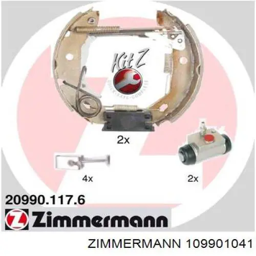 Колодки гальмові задні, барабанні Zimmermann 109901041 ціна, від 19.75 USD