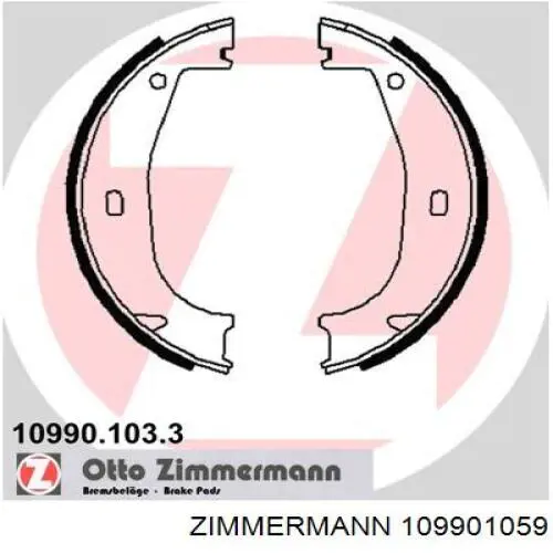 109901059 Zimmermann колодки ручника/стоянкового гальма
