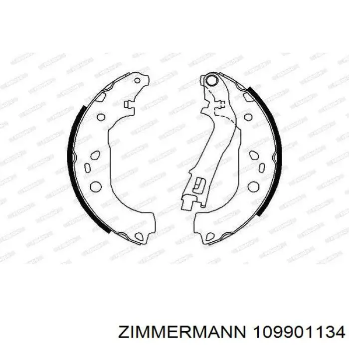 Колодки гальмові задні, барабанні Zimmermann 109901134 ціна, від 29.85 USD