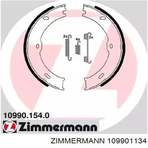 Колодки гальмові задні, барабанні 109901134 Zimmermann
