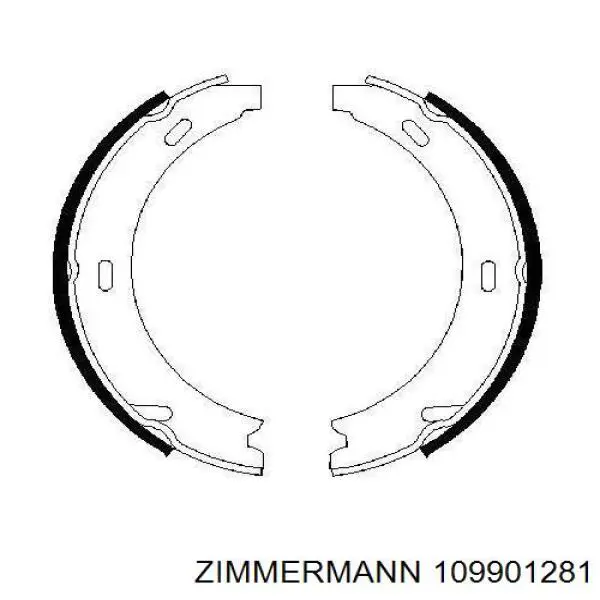 109901281 Zimmermann колодки ручника/стоянкового гальма