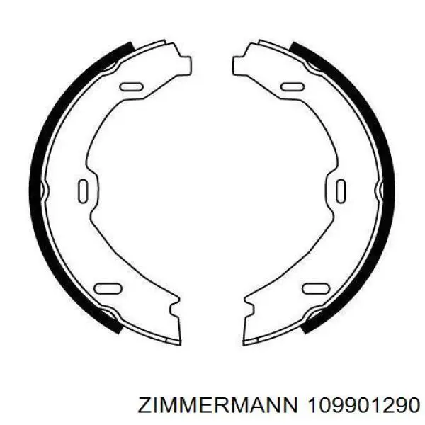 109901290 Zimmermann колодки ручника/стоянкового гальма