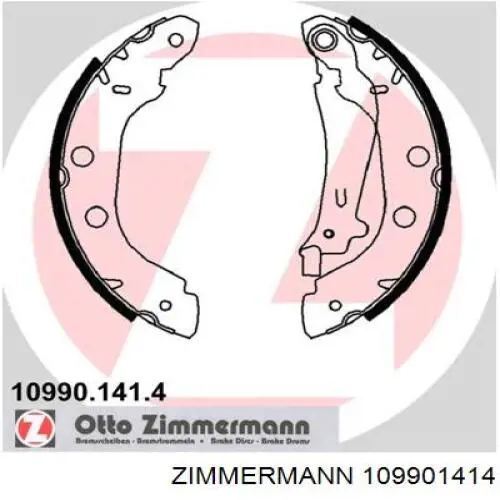 Колодки гальмові задні, барабанні 109901414 Zimmermann