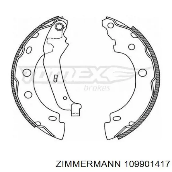 Колодки гальмові задні, барабанні Zimmermann 109901417 ціна, від 17.98 USD