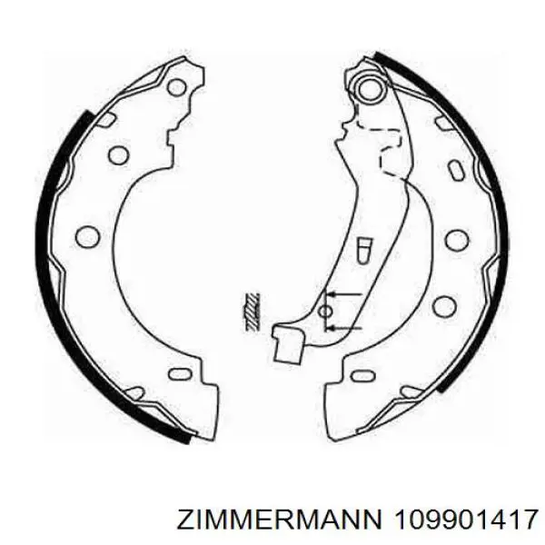 Купити 109901417 Zimmermann Колодки гальмові задні, барабанні