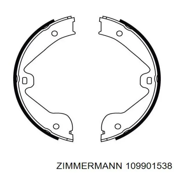 Колодки ручника / стоянкового гальма Zimmermann 109901538 ціна, від 28.58 USD