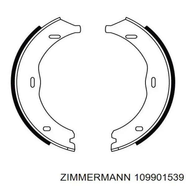 109901539 Zimmermann колодки ручника/стоянкового гальма