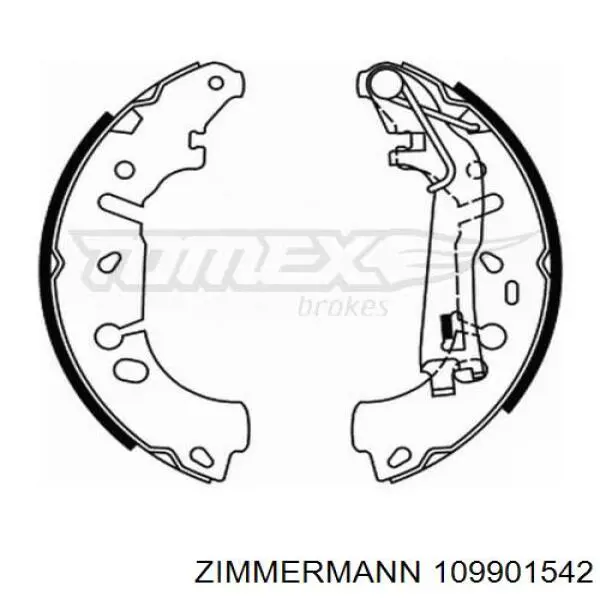 Колодки гальмові задні, барабанні 109901542 Zimmermann