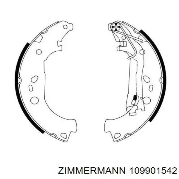 Колодки гальмові задні, барабанні Zimmermann 109901542 ціна, від 21.06 USD