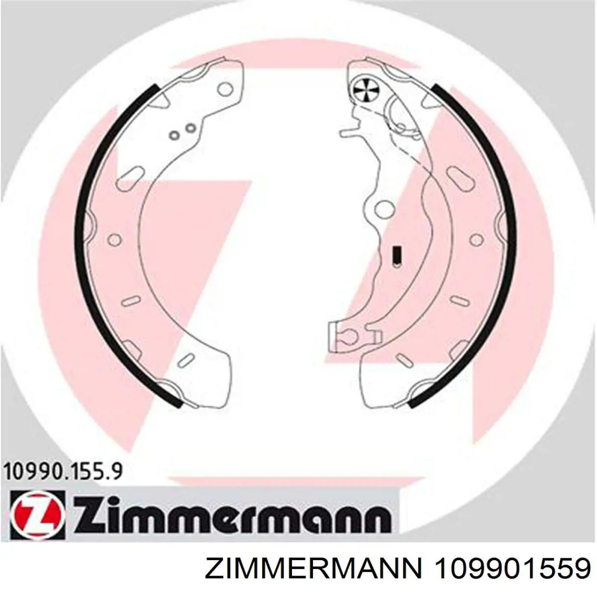 Колодки гальмові задні, барабанні 109901559 Zimmermann