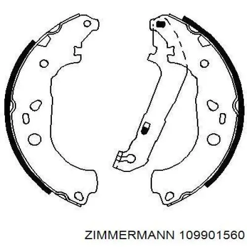 Купити 109901560 Zimmermann Гальмівні колодки гальма стоянки