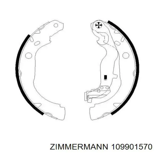 Купити 109901570 Zimmermann Колодки гальмові задні, барабанні