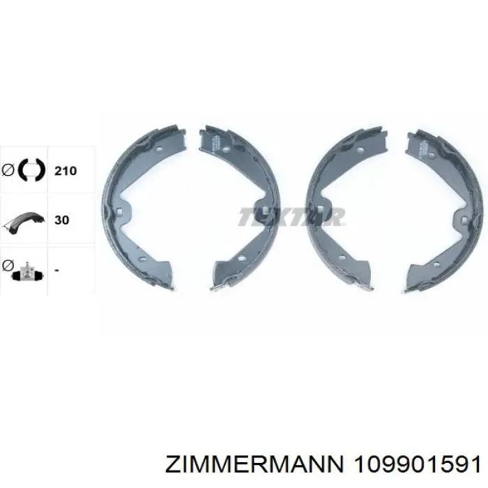 109901591 Zimmermann колодки ручника/стоянкового гальма