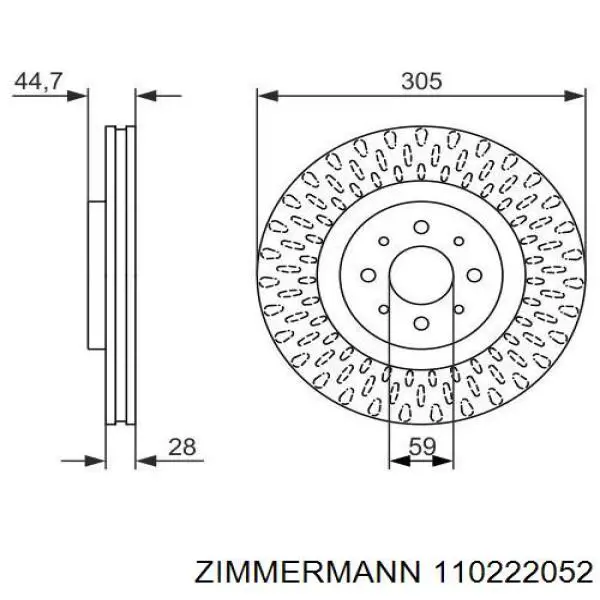 Купити 110222052 Zimmermann Ротор гальмівний