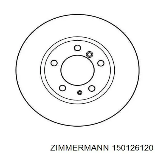 Гальмівні диски передні 150126120 Zimmermann