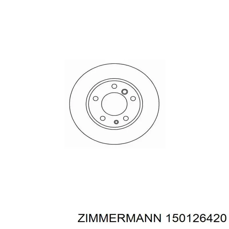Диск переднього гальма Zimmermann 150126420 ціна, від 41.71 USD