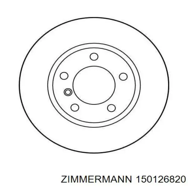 150126820 Zimmermann Гальмо дискове переднє