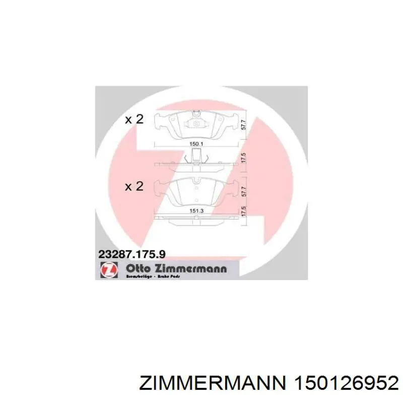 150126952 Zimmermann Гальмо дискове переднє