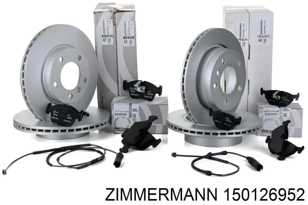 Диск гальмівний передній Zimmermann 150126952